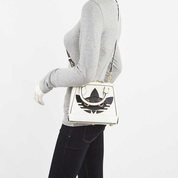 Gucci x Adidas White/Black Smooth Leather 1955 Horsebit Mini Bag - Picture 2 of 11